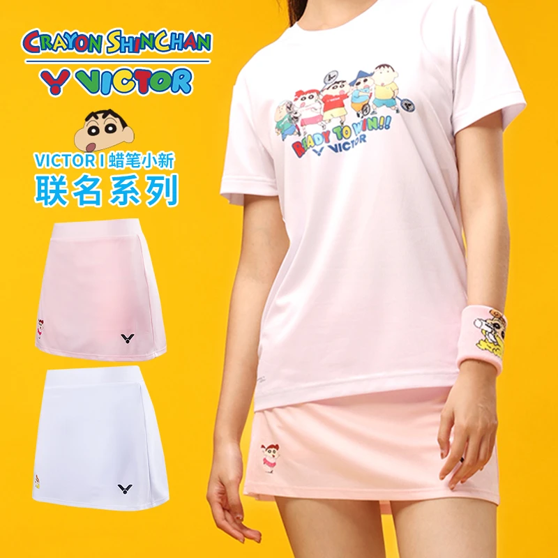 威克多VICTOR胜利羽毛球服蜡笔小新联名运动短裙K-405CS安全裤裙