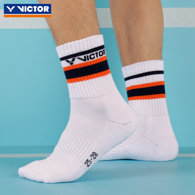 VICTOR/威克多羽毛球袜子男女专业运动袜夏季跑步装备中筒吸汗