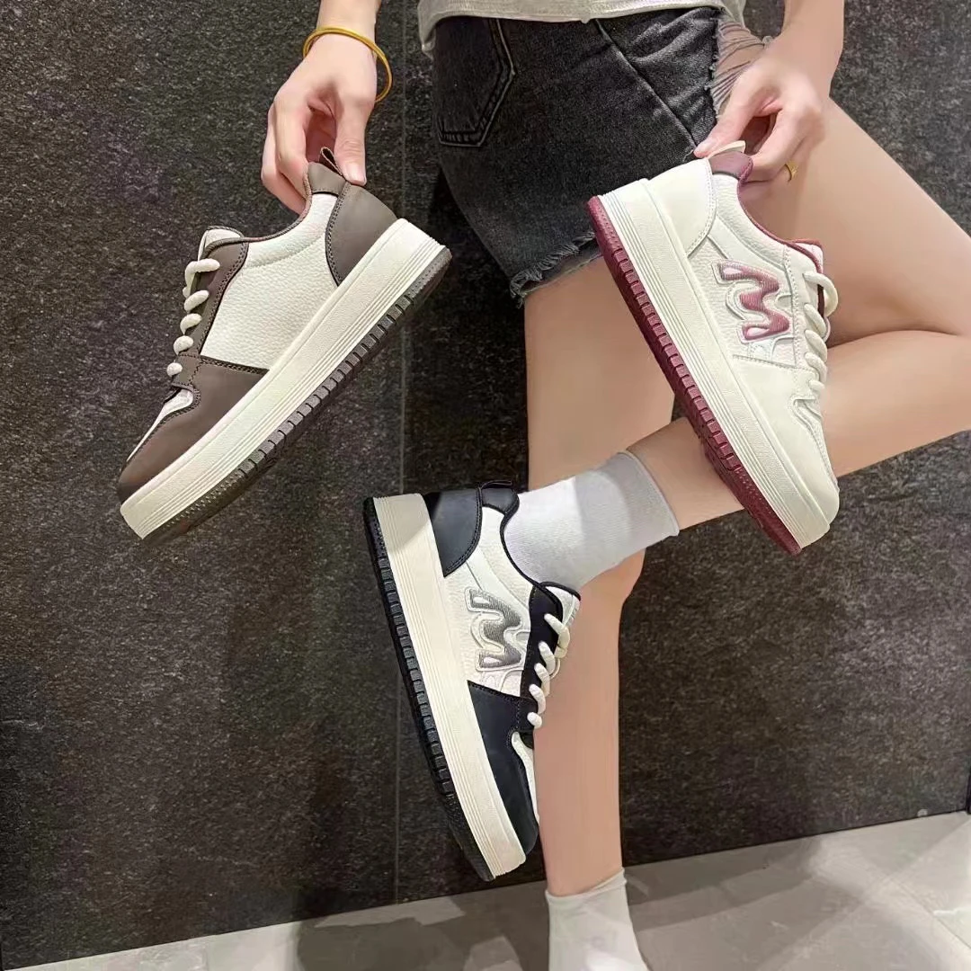 拼色小皮匠50熊猫鞋时尚休闲板鞋秋冬新品轻便舒适女鞋