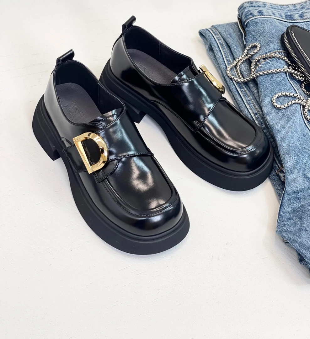 小皮匠6-625时尚舒适乐福鞋牛皮深口女鞋网红小皮鞋豆豆鞋