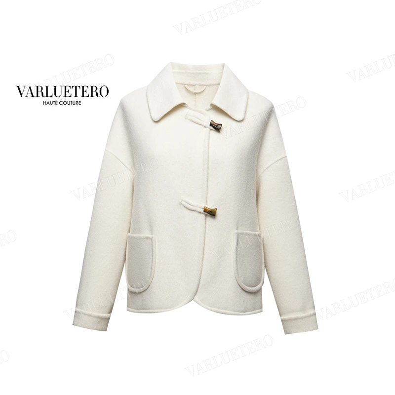 【小云总专属】 W6856 新款短款大衣女赫本风短款小个子毛呢外套