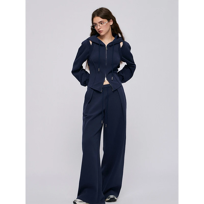 年中反季清仓「PickMe!」运动风休闲连帽抽绳卫衣套装 8C70731KP