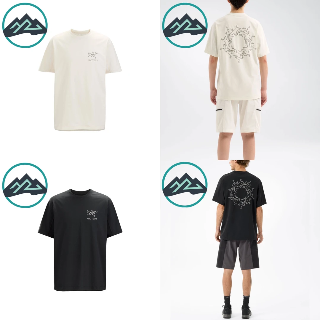 Arcteryx始祖鸟 SYSTEM_A 反光图案圆领直筒短袖运动 SS24T恤