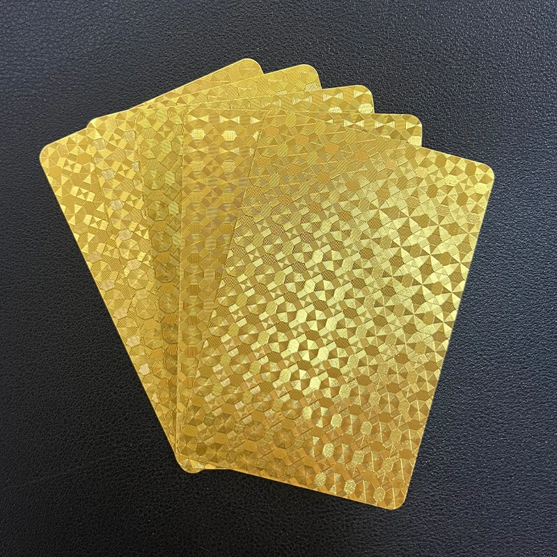 保底8副！两单连开（拍一发十张）扑克工艺品，金色扑克