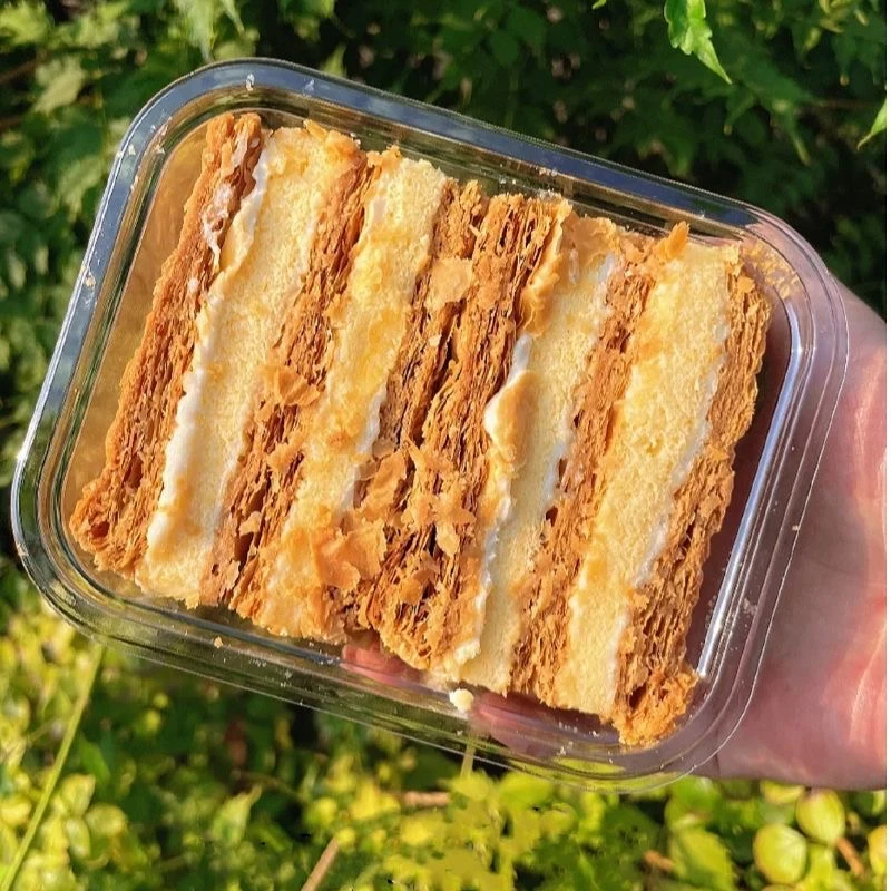 拿破仑千层酥奶油蛋糕夹心三层糕点220克一盒现做现发早餐整盒