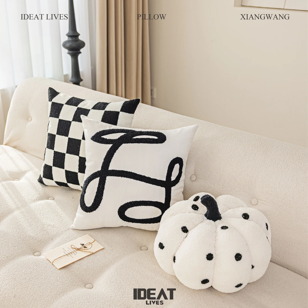 IDEAT LIVES摩登线条北欧ins抱枕抱枕套客厅沙发靠枕床头靠垫含芯
