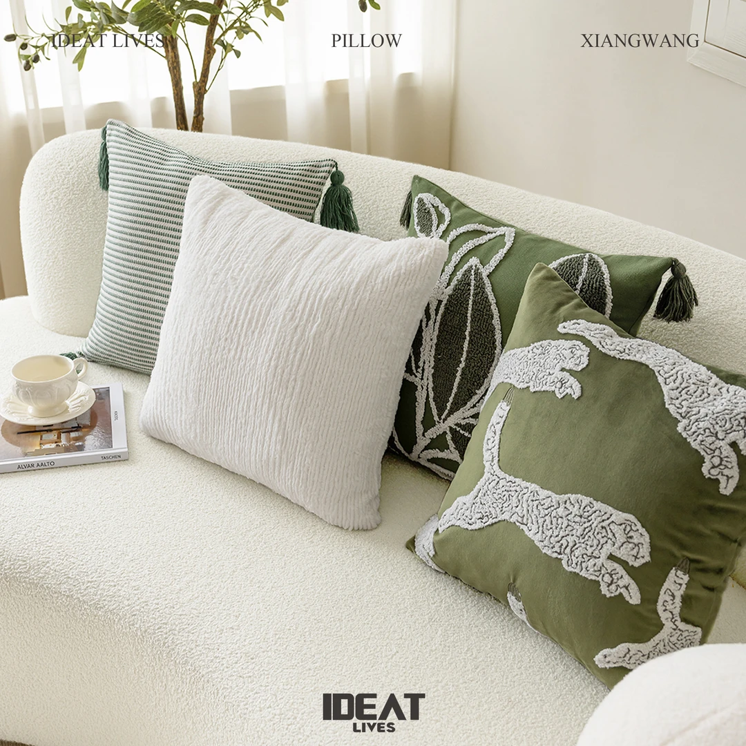 【清新自然风单枕套】简约轻奢刺绣抱枕客厅沙发靠垫卧室床头靠枕套