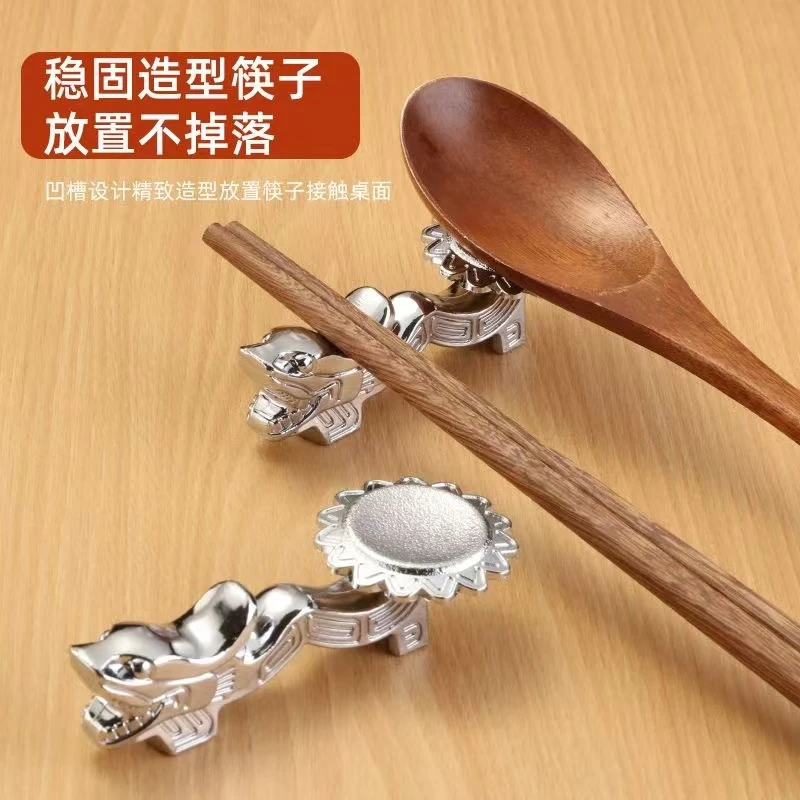 龙头筷子架餐厅酒店筷托家用锌合金筷托多用途筷子托厨房置放工具