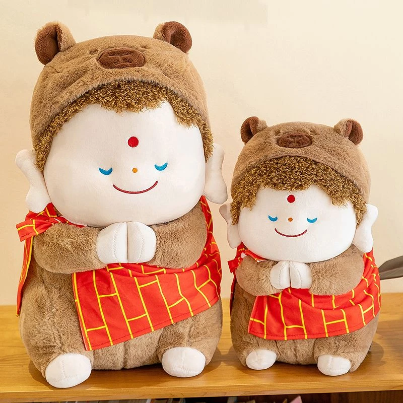 卡皮巴拉水豚毛绒玩具佛系玩偶皮卡唐僧公仔抱枕男女生日礼物儿童