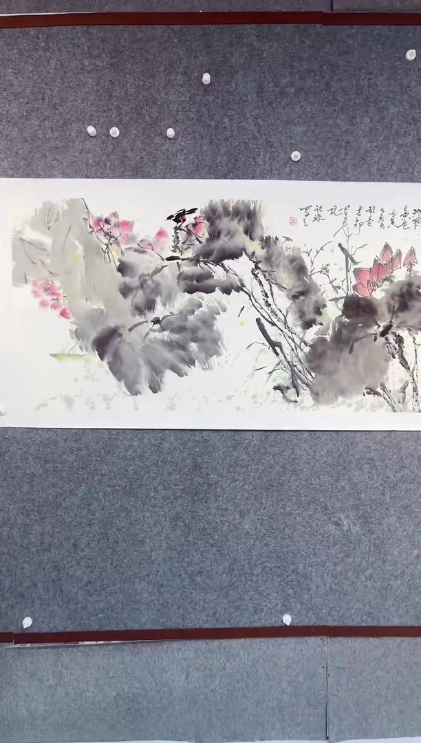 【闪购商品】绘画张琛托表宣纸70*140池塘景色