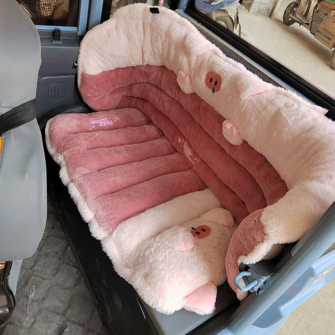 电动三轮车坐垫靠背一体保暖垫屁垫毛绒汽车坐垫屁垫椅垫防滑T860