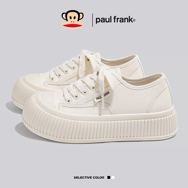 大嘴猴厚底增高小白鞋女款2024新款夏季潮流帆布鞋百搭休闲板鞋