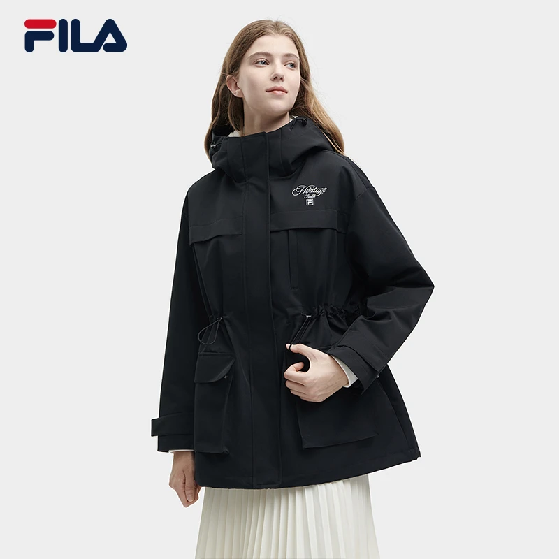 FILA/斐乐女子【时尚百搭保暖连帽棉服】运动冬运动棉衣F11W348913F