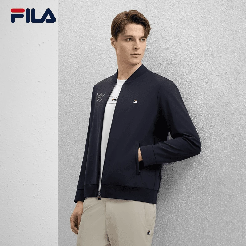 Fila/斐乐男士【行政商务休闲外套】秋季新款棒球领夹克F11M431503F