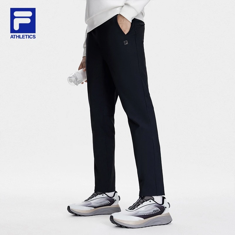 FILA/斐乐男子【防泼水抗皱肌理裤吧】秋冬直筒运动长裤A11M341614F