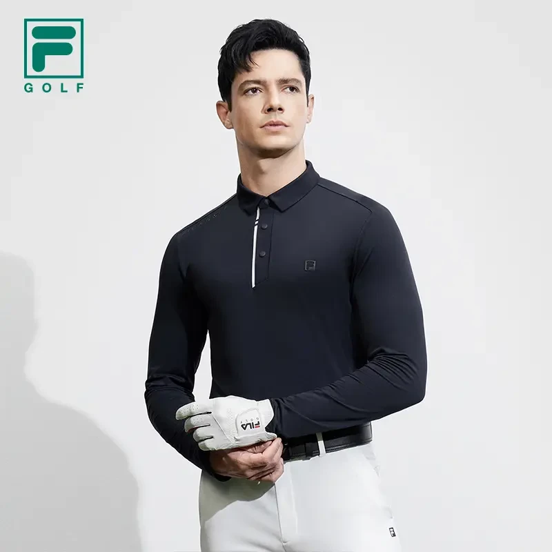 FILA/斐乐男士高尔夫运动高档长袖POLO衫舒适时尚户外A11M415205F