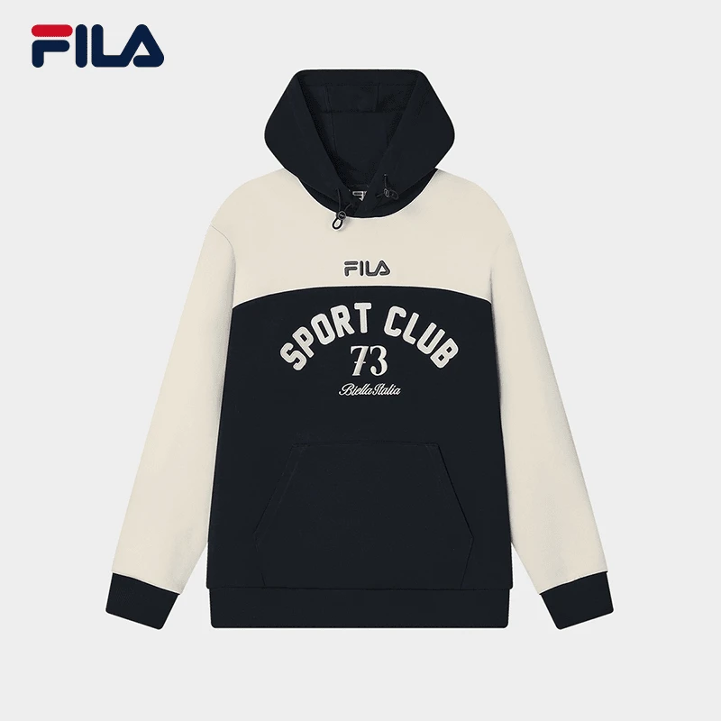 Fila/斐乐男士【棉涤氨斜纹上衣】时尚休闲百搭连帽卫衣F11M419201F