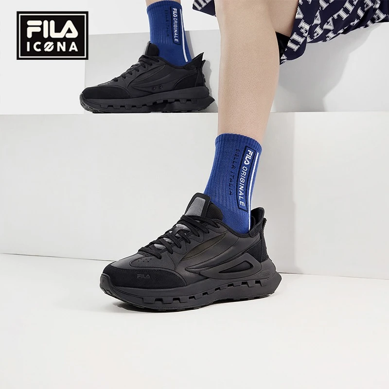 FILA/斐乐男鞋【KM】2024春季款时尚休闲百搭复古老爹鞋F12M413105F