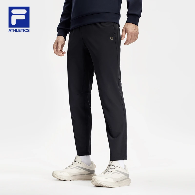 FILA/斐乐男裤初春商务弹力舒适修身直筒梭织休闲长裤A11M411805F