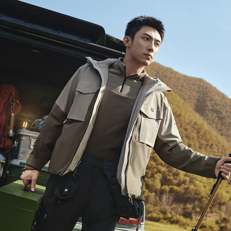 FILA/斐乐黄景瑜同款男子冬运动三合一鹅绒羽绒两件套A11M347906F