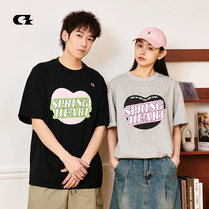 【ZB】ciza短袖t恤男女生情侣装夏季潮牌圆领体恤C304