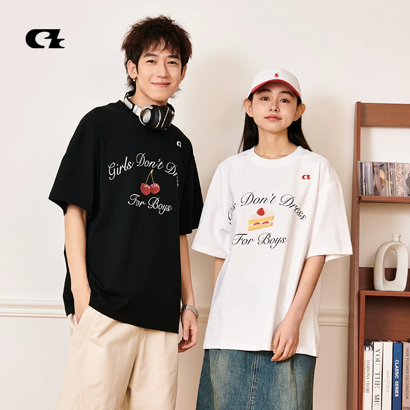 ciza潮牌t恤情侣款夏季宽松百搭潮流圆领短袖C311