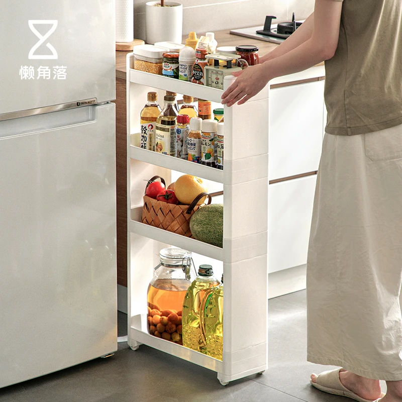 懒角落夹缝置物架卫生间浴室家用落地收纳架子洗手间可移动缝隙柜