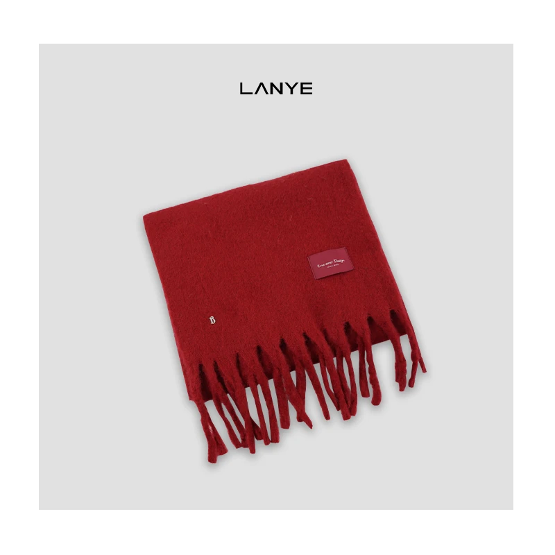 新款极简风高级感围巾女秋冬季韩版时尚百搭加厚保暖纯色