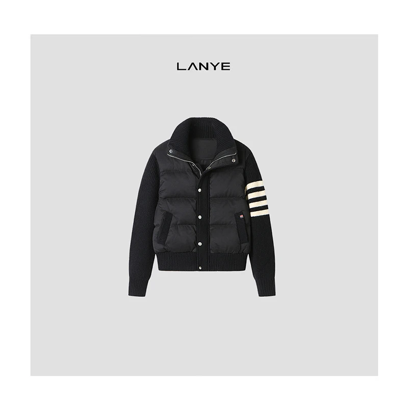 冬季新款羽绒服百搭拼接轻薄设计感长袖时尚短款外套