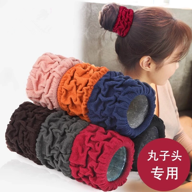 皮筋女扎头简约头饰黑色加粗高弹力发绳盘发丸子头头绳耐用发圈