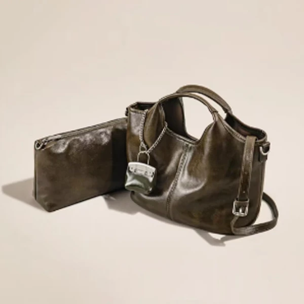 【菜篮子6128】sanqimtime小叁七6128#褶皱手提菜篮子托特包