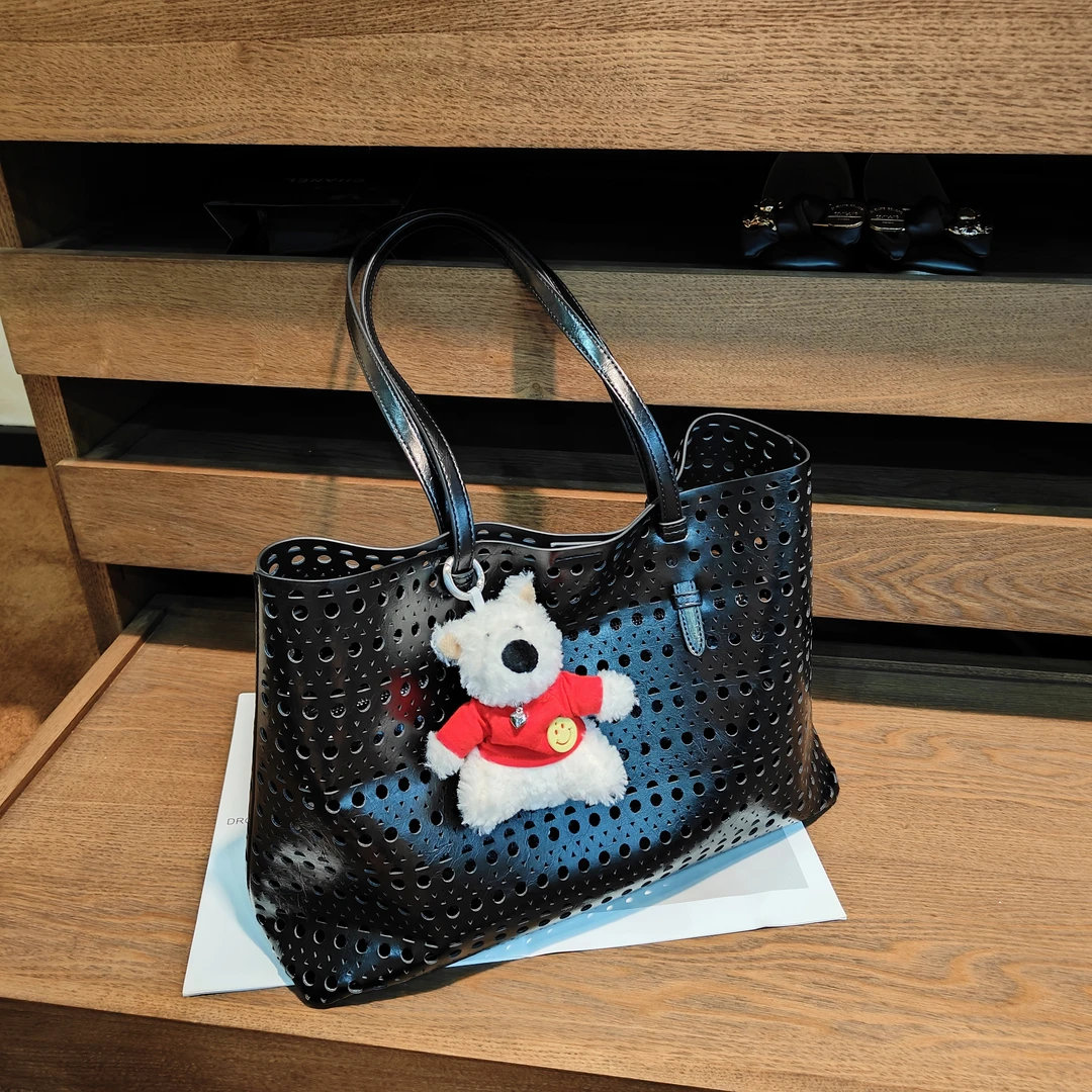 【窗棂系列2598】sanqimtime小叁七2598#大容量镂空托特包手提包包