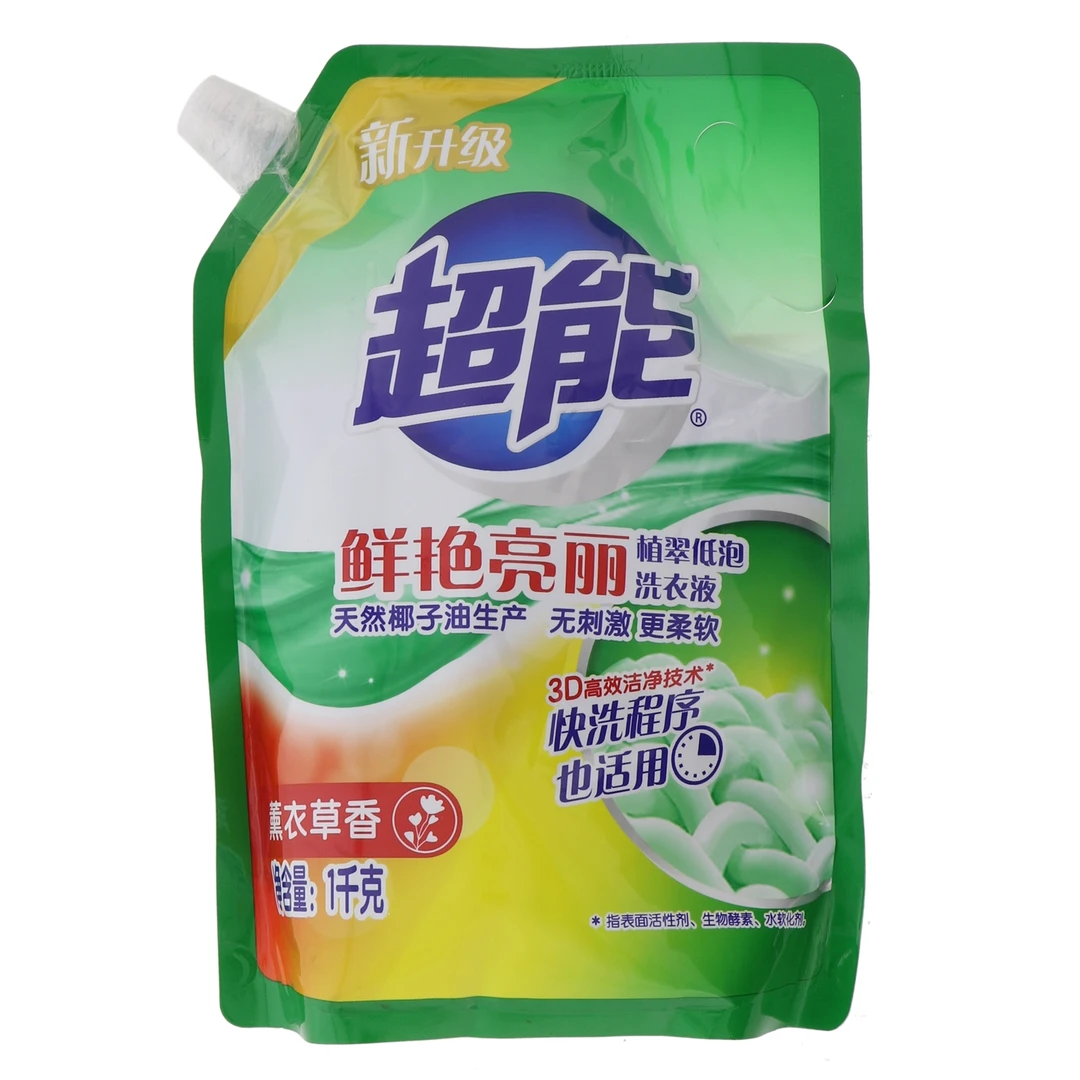 超能植翠低泡洗衣液绿色 薰衣草香 1kg