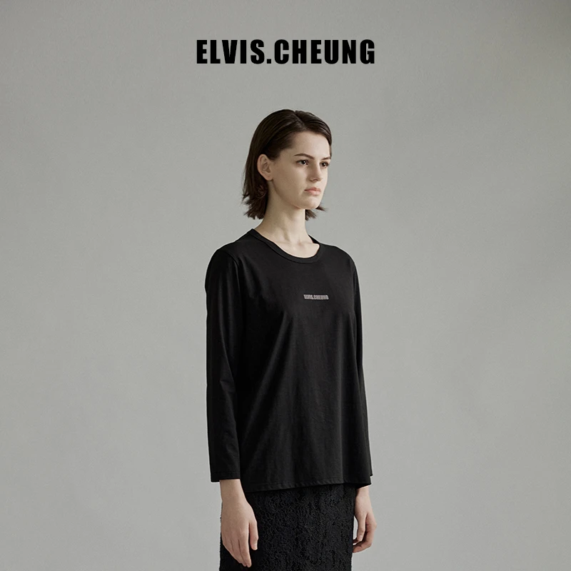 ELVIS.CHEUNG24秋冬SOFT TOUCH | 极简矿石黑长袖T恤休闲男女