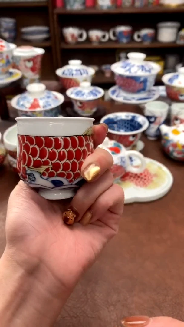 【闪购商品】昨明 陶瓷 (活动福利价)红鱼手握杯