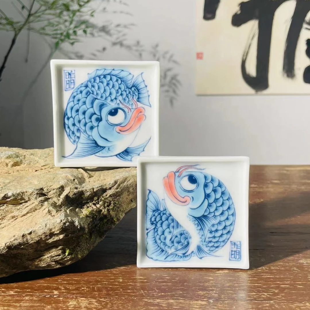 昨明全新国潮龙鱼杯垫【福鱼眨眨眼，好运天天见】