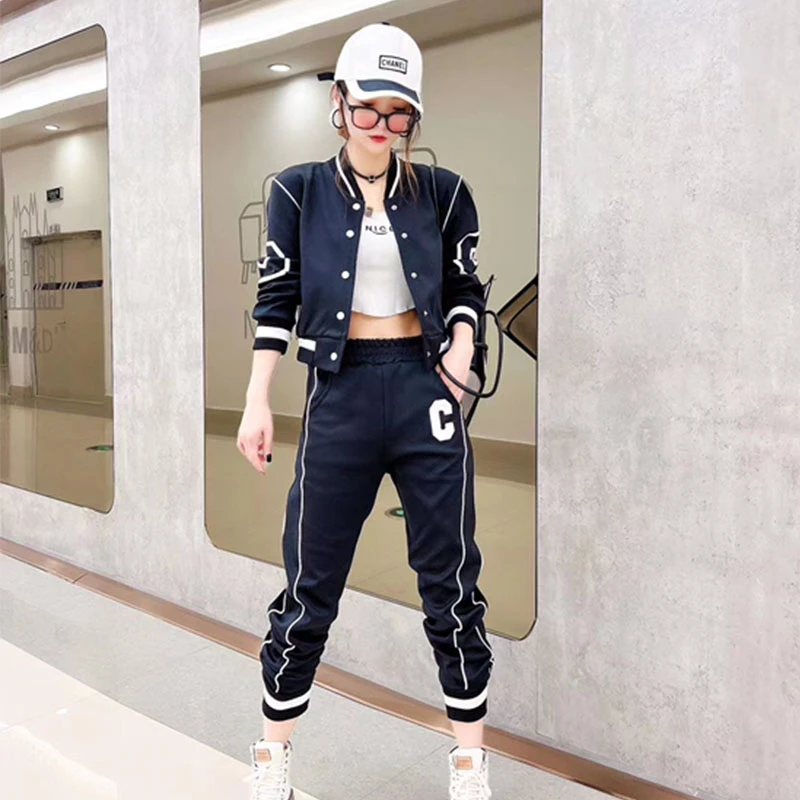 温柔时尚套装女2025春秋新款网红洋气显瘦休闲减龄运动两件套女装
