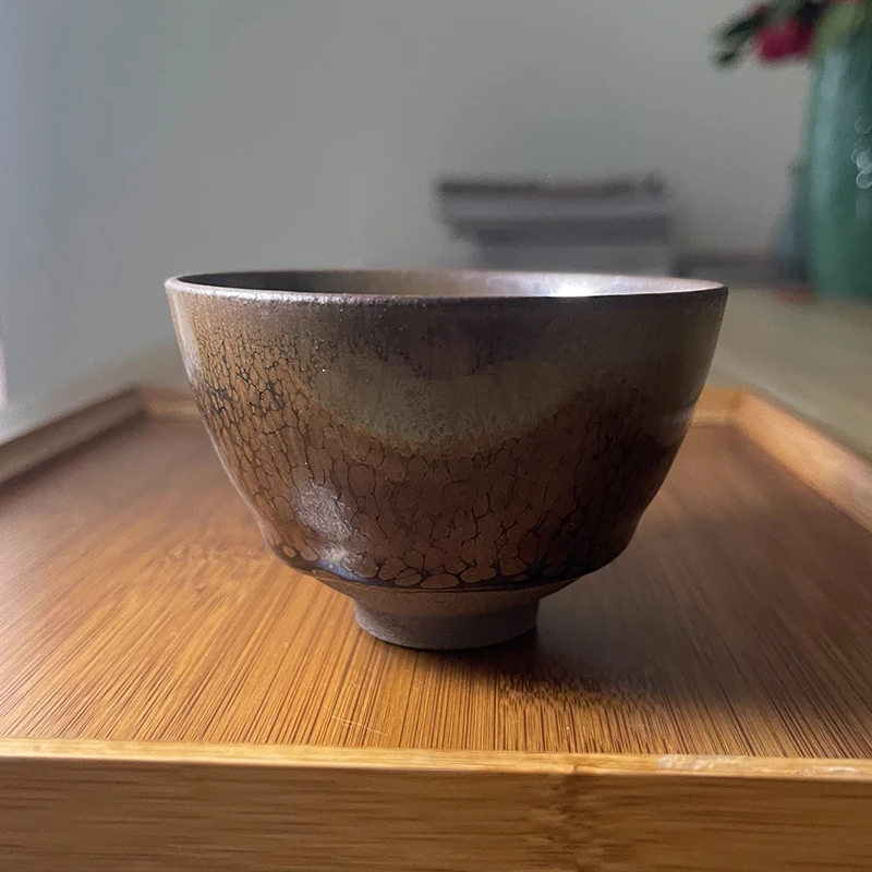 茶器建盏建窑龙窑手工柴烧鹧鸪斑盏主人杯精美