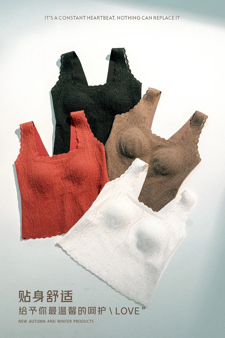 轻奢方领公主款蕾丝舒适百搭慵懒风显瘦修身背心8864