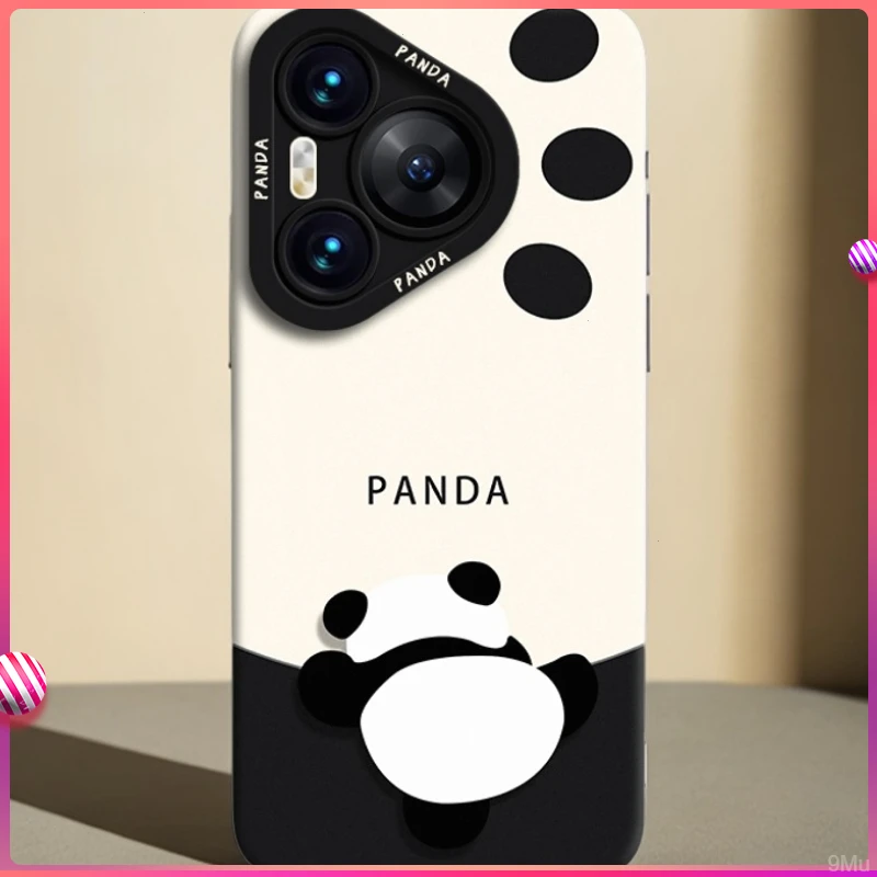 可爱防摔液态硅胶熊猫爪爪卡通Pura70pro手机壳华为适用Pura70