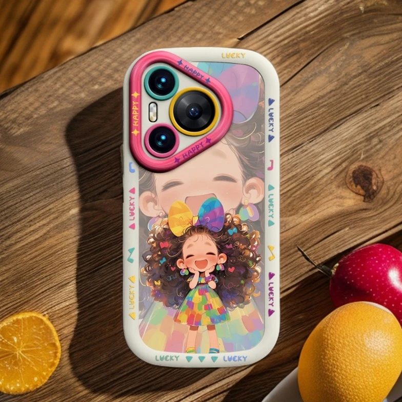 适用华为pura80ultra手机壳pura70Pro+保护套p60可爱卡通风网红款