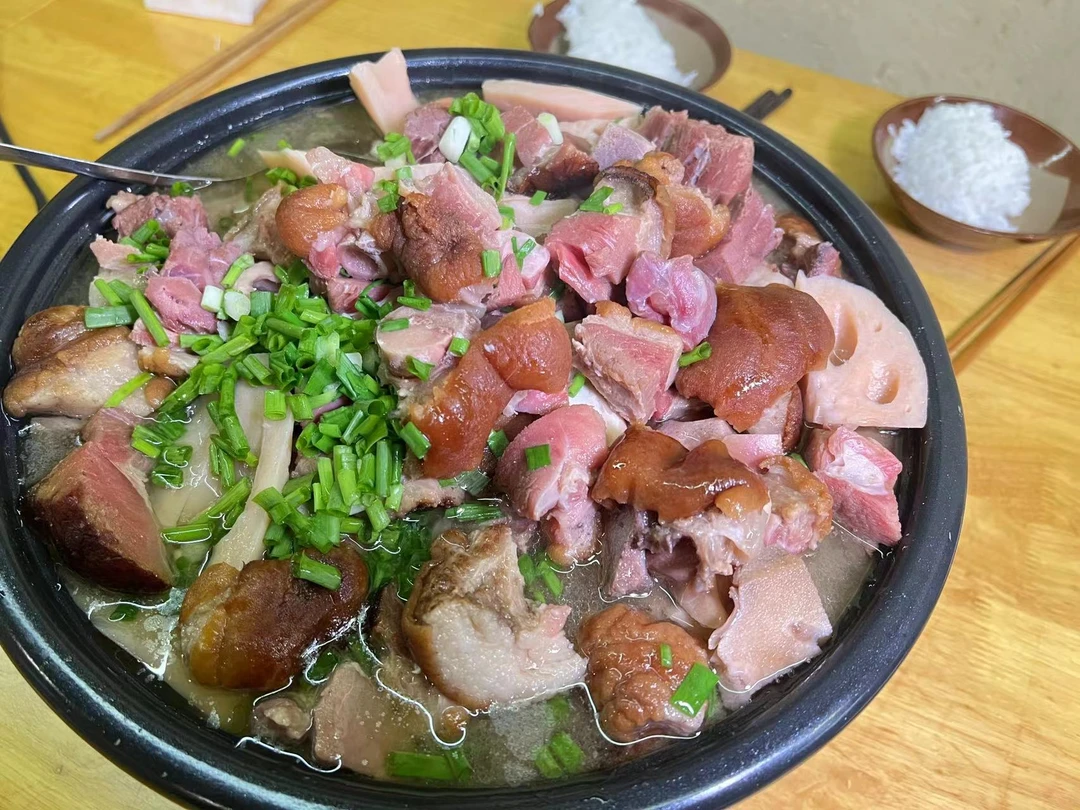 【现称现卖腊猪脚】粮食土猪腊肉传统柏丫烟熏带膀大猪脚土特产