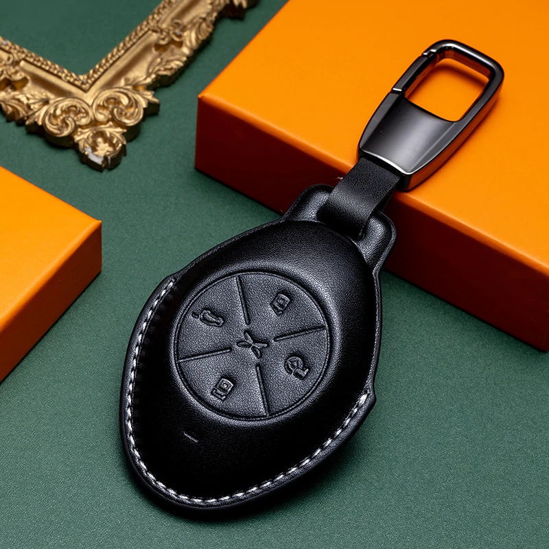适用于小鹏P7真皮钥匙包G3 G9 X9 G6男士钥匙保护套