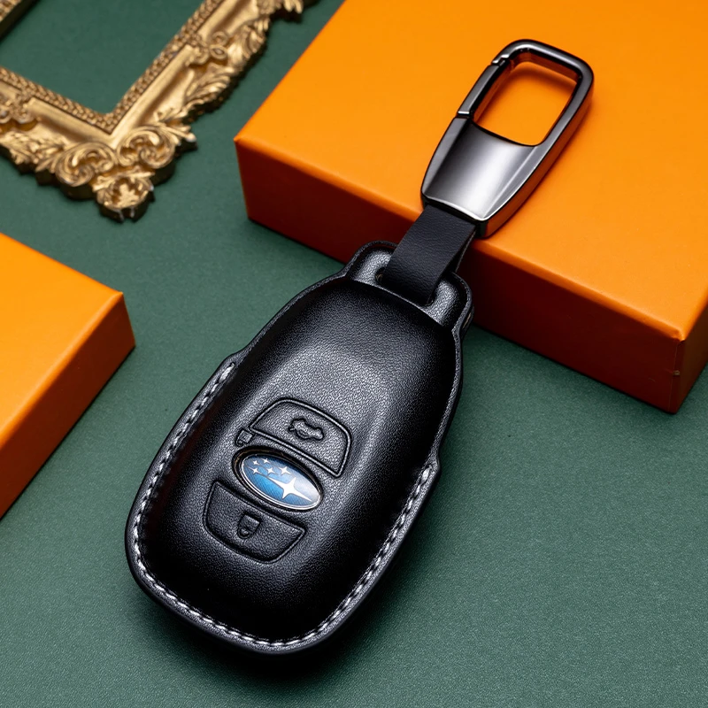适用于斯巴鲁森林人傲虎真皮钥匙包旭豹WRX钥匙保护套