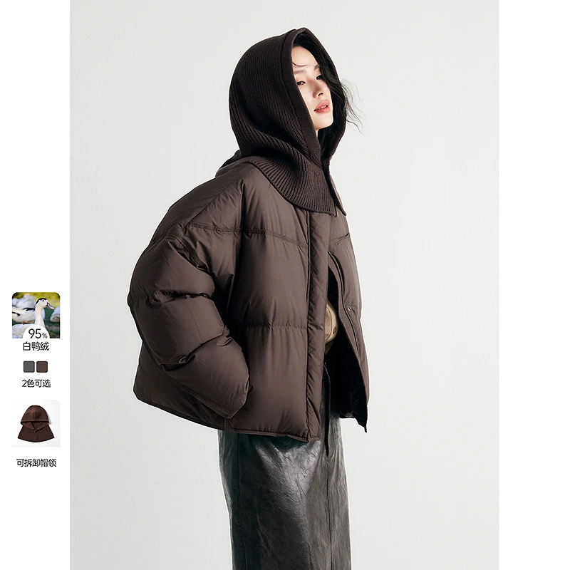 初棉美式休闲短款面包阿拉法特帽保暖羽绒服356615021