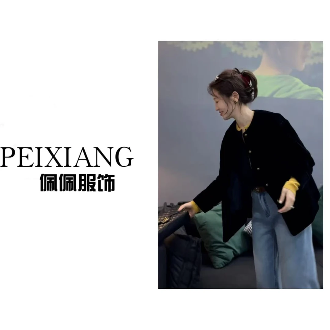 佩佩PA【福福款只出不进】黑色系高级感夹棉外套 Y11985 5115147仙8