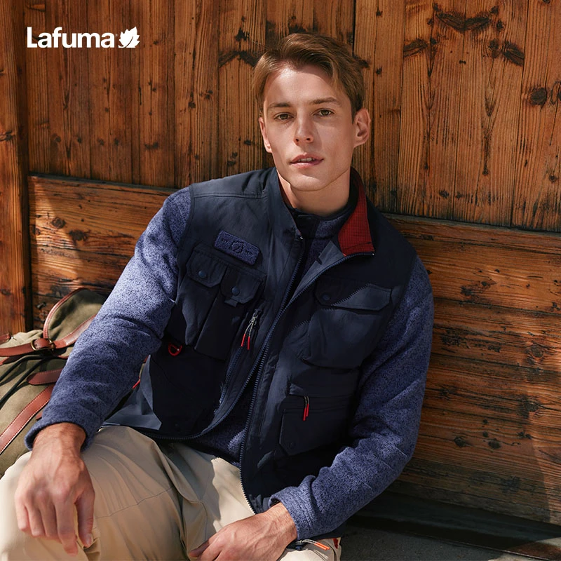 LAFUMA乐飞叶户外秋冬Cordura耐磨胶囊男士多口袋马甲LMVE4CF85