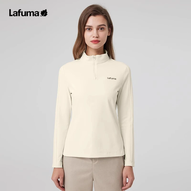 LAFUMA乐飞叶户外秋冬舒适半拉链长袖女休闲运动上衣LFTS3CL75