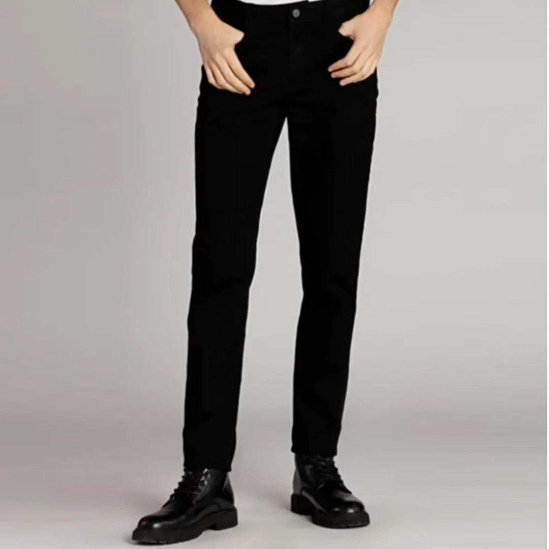 大老板秋冬新品牛仔轻奢经典小黑牛高品质男士牛仔裤#修身小直筒#