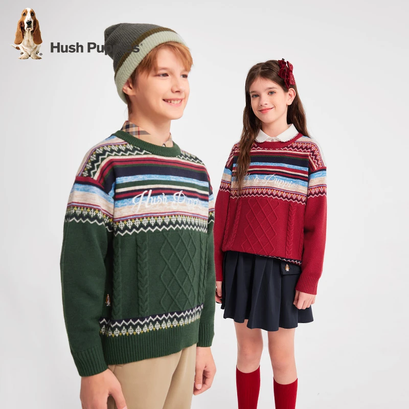 超值购超值购【圣诞毛衣】暇步士童装秋冬圆领针织衫舒适线衣